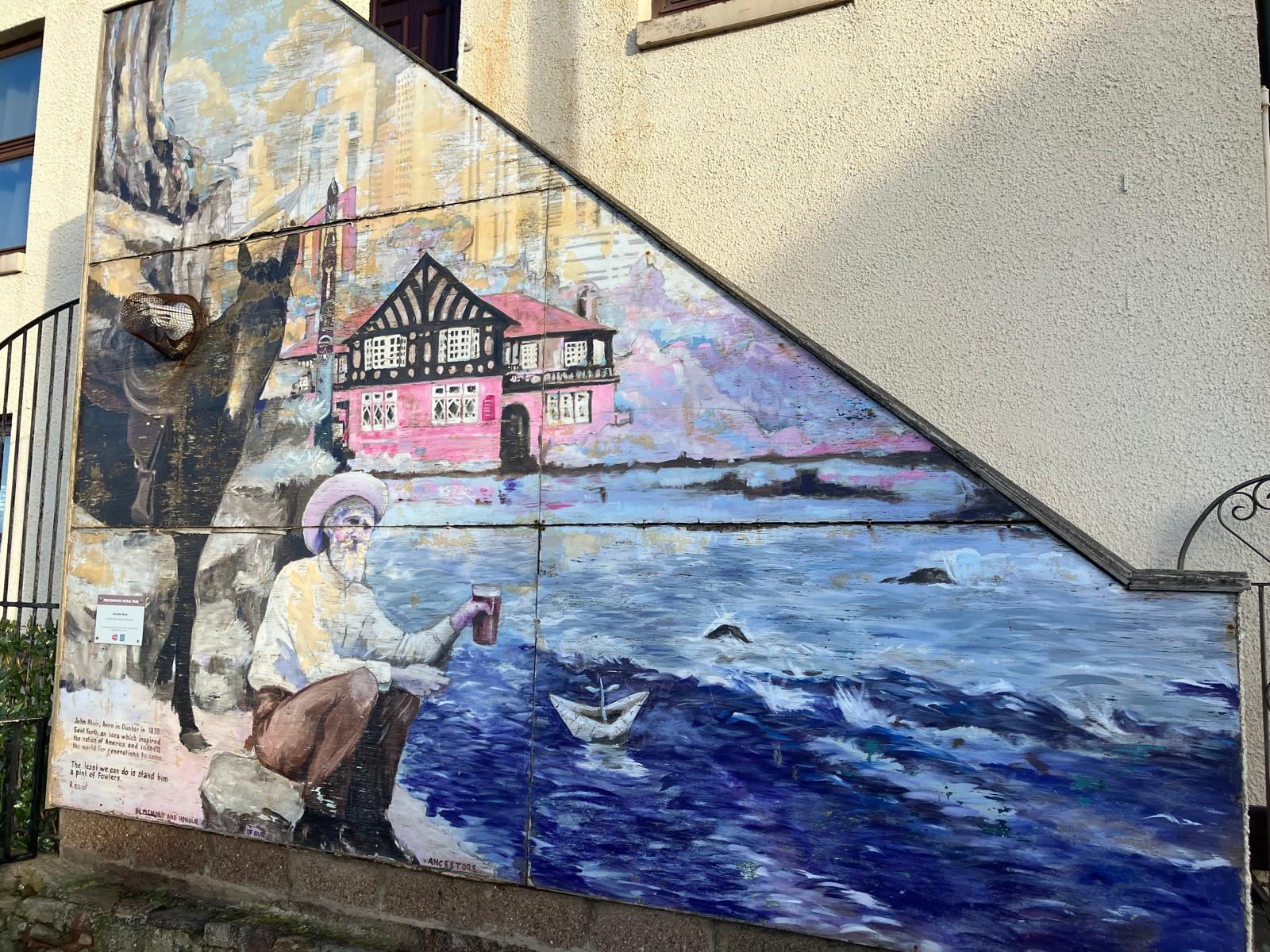 Jock Muir (Dunbar lad) Mural at Goth Pub, Prestongrange